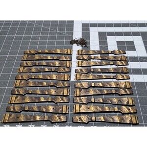 20 Vintage Amerock Antique Brass BP 203 AE Dummy Hammered Cabinet Door Straps